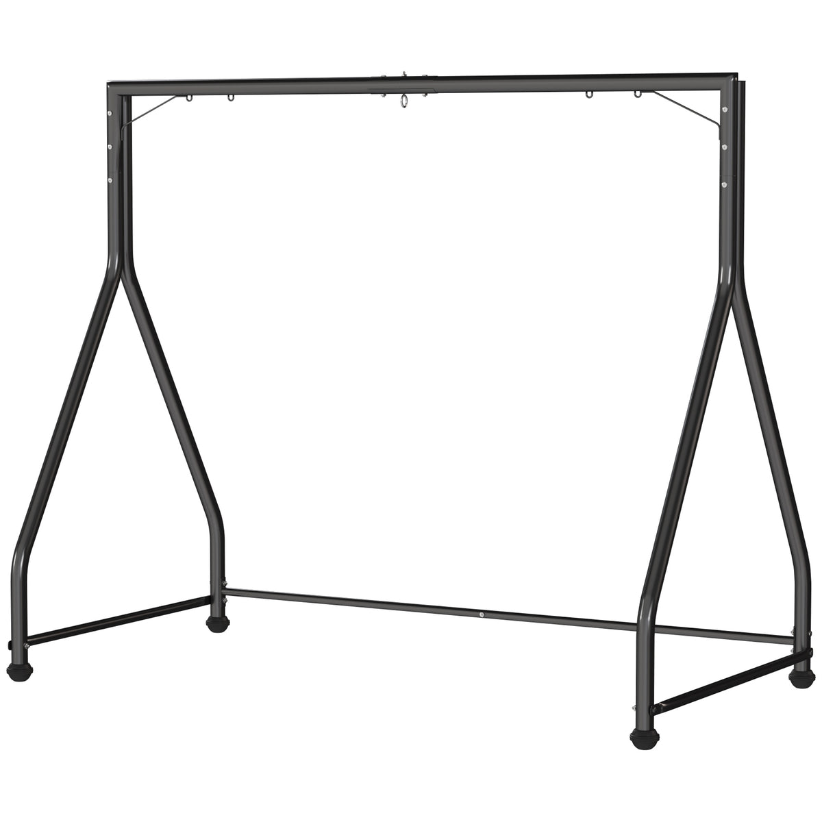 Outsunny Soporte Para Columpio De Acero Carga 360 Kg 210x117x175 Cm Negro_3