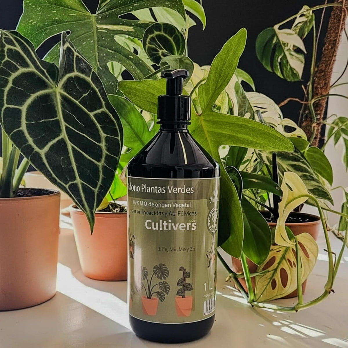 Cultivers Abono Plantas Verdes Líquido 1 L Para Interior Y Exterior Npk 3-4-4 Con Aminoácidos Y Ácidos Fúlvicos |…_2