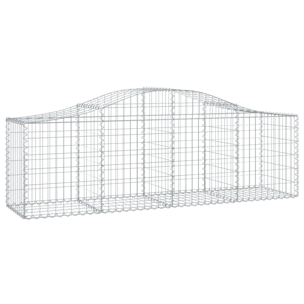 Cestas De Gaviones 40 Uds Forma De Arco Hierro 200x50x60/80 Cm_2