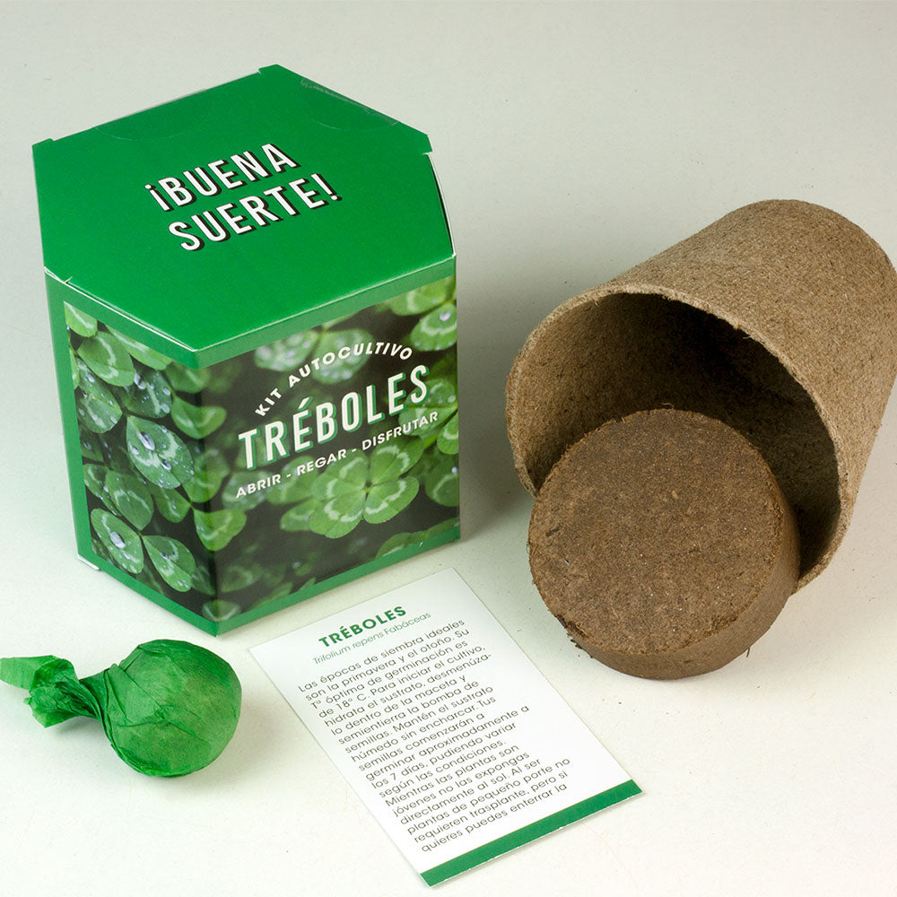 Kit Autocultivo de Tréboles Cultiva tu Propio Símbolo de Buena Suerte en Casa - Resetea_1