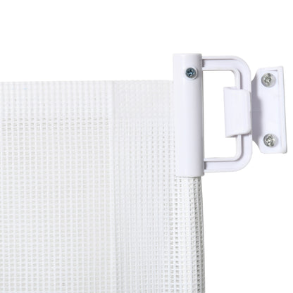 Pawhut Barrera Para Perros Retráctil Con Ancho Ajustable 5,5-115 Cm Blanco_3