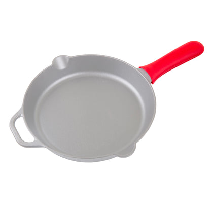 Victoria Funda Silicona Mango Protector Para Sartenes De Hierro Fundido Ø 25 - 30 Cm Resistente Al Calor, 35617, Rojo_0