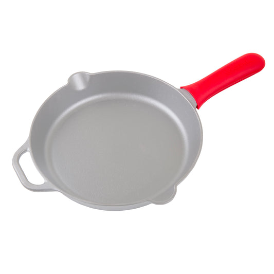 Victoria Funda Silicona Mango Protector Para Sartenes De Hierro Fundido Ø 25 - 30 Cm Resistente Al Calor, 35617, Rojo_0