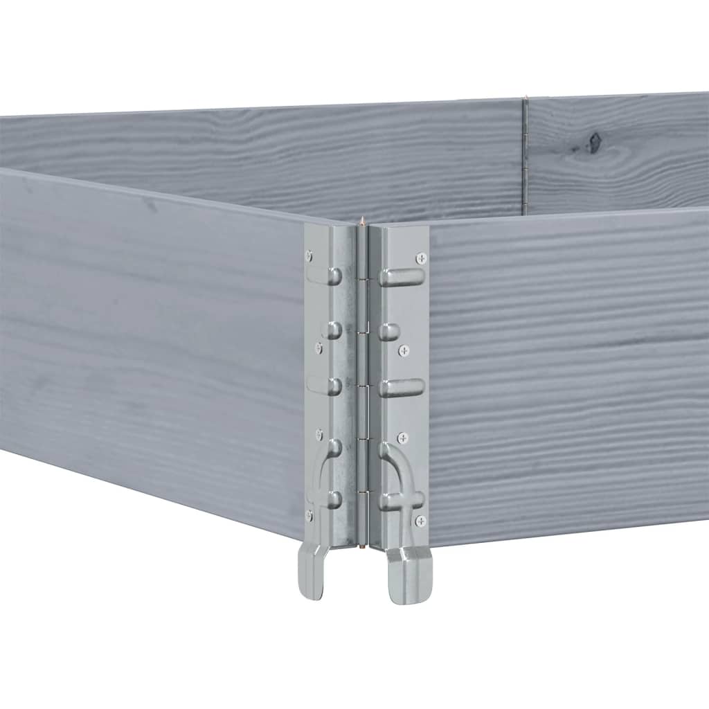 Jardinera De Madera Maciza De Pino Gris 150x100 Cm_4