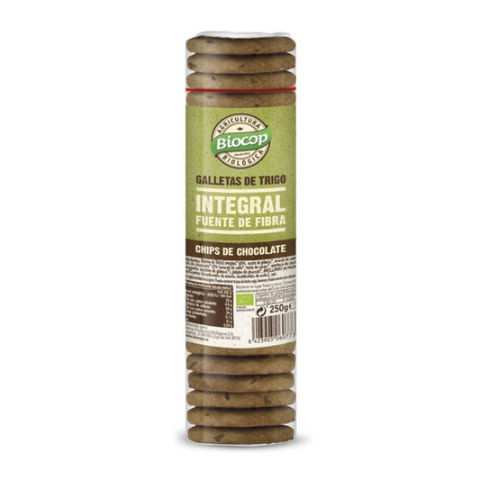 Galletas de Trigo Integral con Chips de Chocolate Biocop 250 g