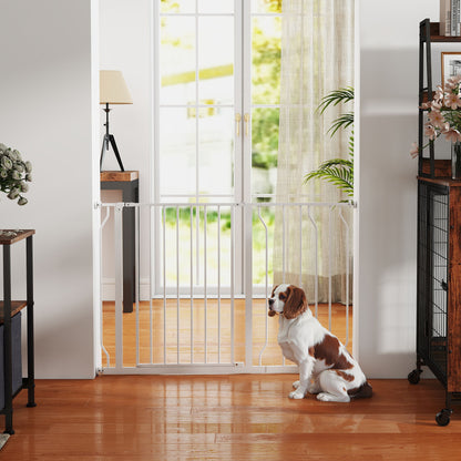 Pawhut Barrera De Seguridad De Perros Para Escaleras 75-115 Cm Con 2 Extensiones_4