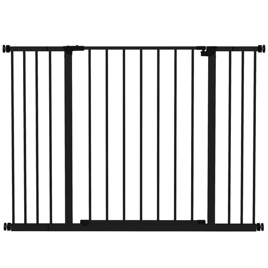 Pawhut Barrera De Seguridad Extensible Puertas Escaleras Metálica Para Perros_0