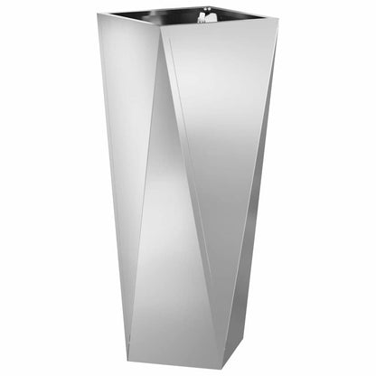 Jardinera Plateado 30 X 30 X 75 Cm Acero Galvanizado_0