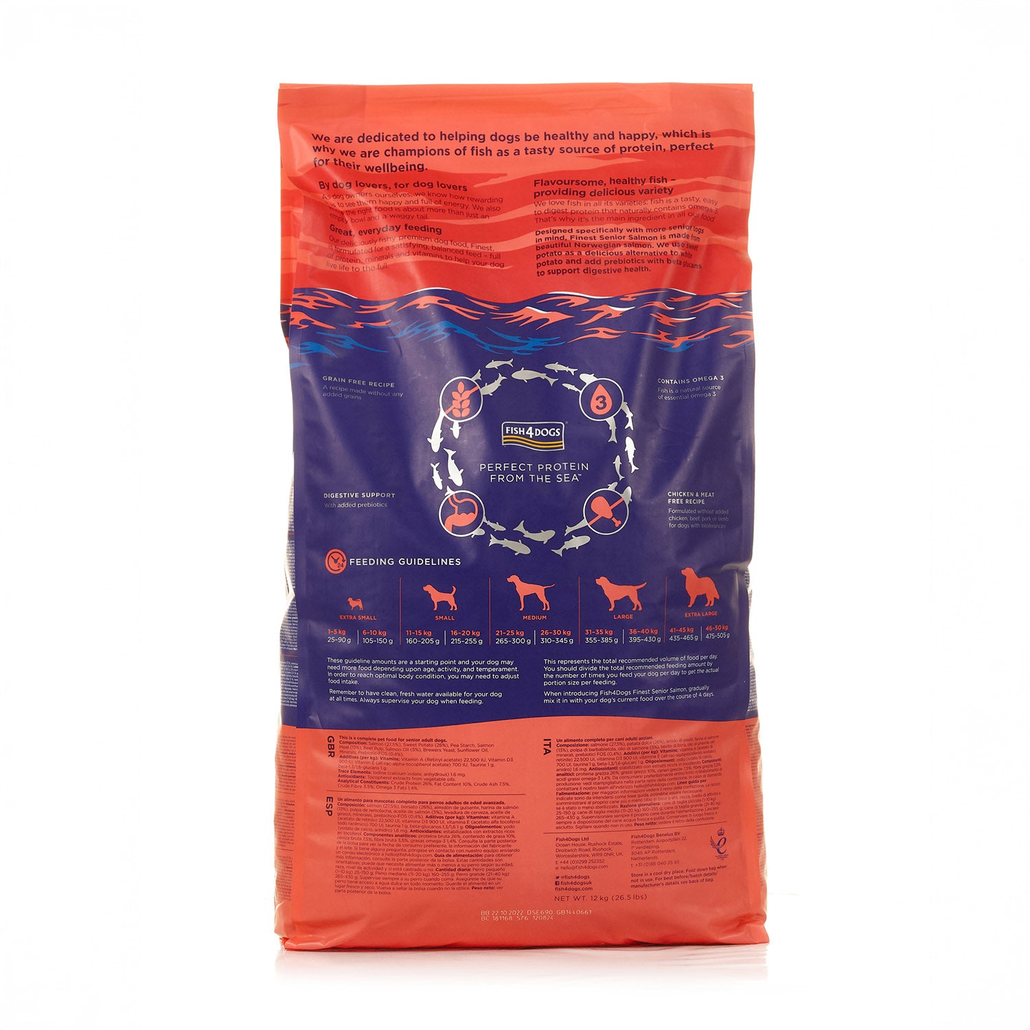 Fish4dogs Pienso Para Perro Senior Sin Cereales – Salmón Y Boniato 12 Kg_2