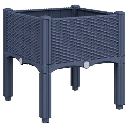 Jardinera Con Patas Pp Azul Gris 40x40x42 Cm_0
