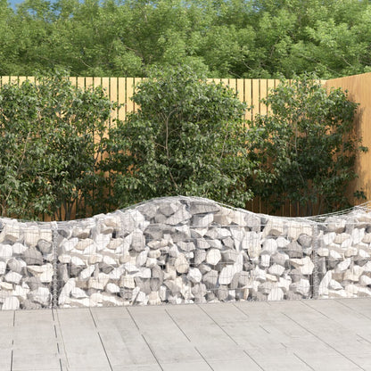 Cestas De Gaviones 15 Uds Forma De Arco Hierro 200x50x60/80 Cm_1