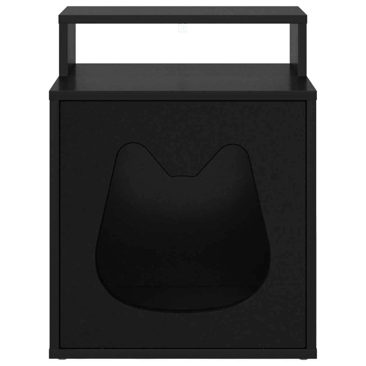 Casa Para Gatos Negro 42,5 X 40 X 53,5 Cm Madera De Ingeniería_4