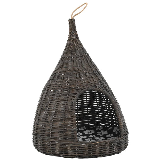 Casa Para Gatos Con Cojín Forma Tipi Sauce Natural Gris 40x60cm_0