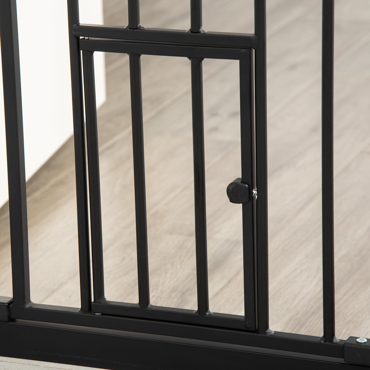Pawhut Barrera De Seguridad Para Perros Extensible 74-80x76,2 Cm Negro_4