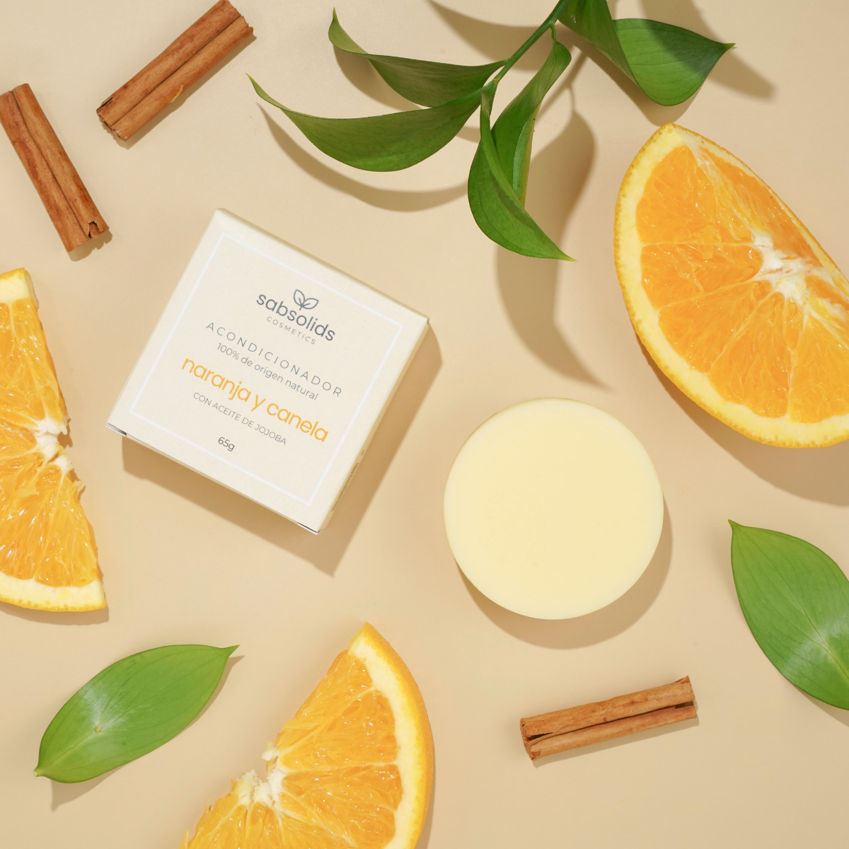 Acondicionador Sólido De Naranja Y Canela, Sabsolids 65g_1