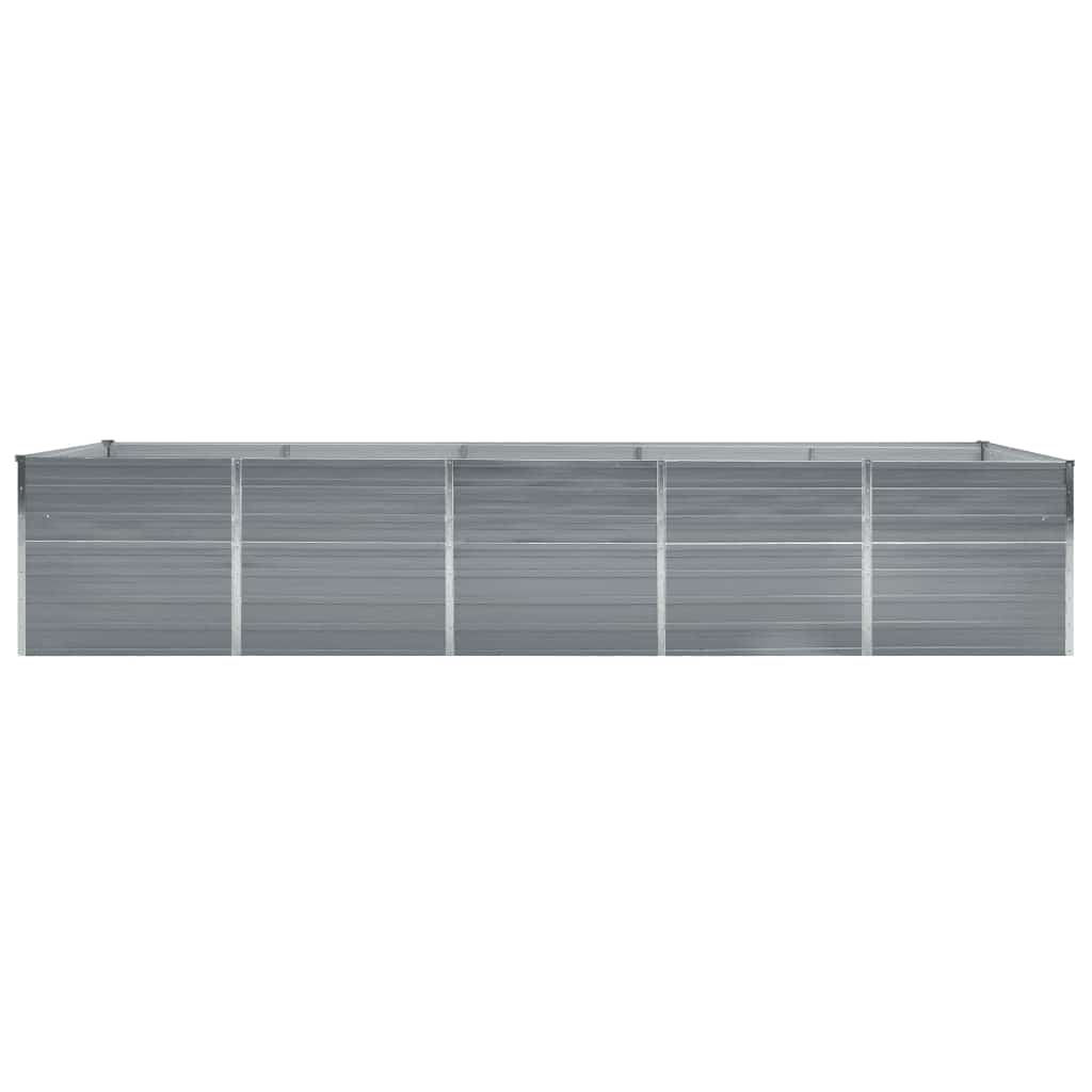 Arriate De Jardín De Acero Galvanizado Gris 400x80x77 Cm_2