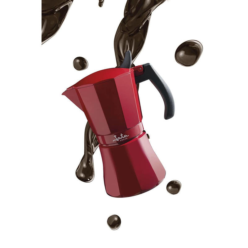 Cafetera Italiana Jata Hogar Hcaf2012/ 12 Tazas/ Roja Vulcano_3