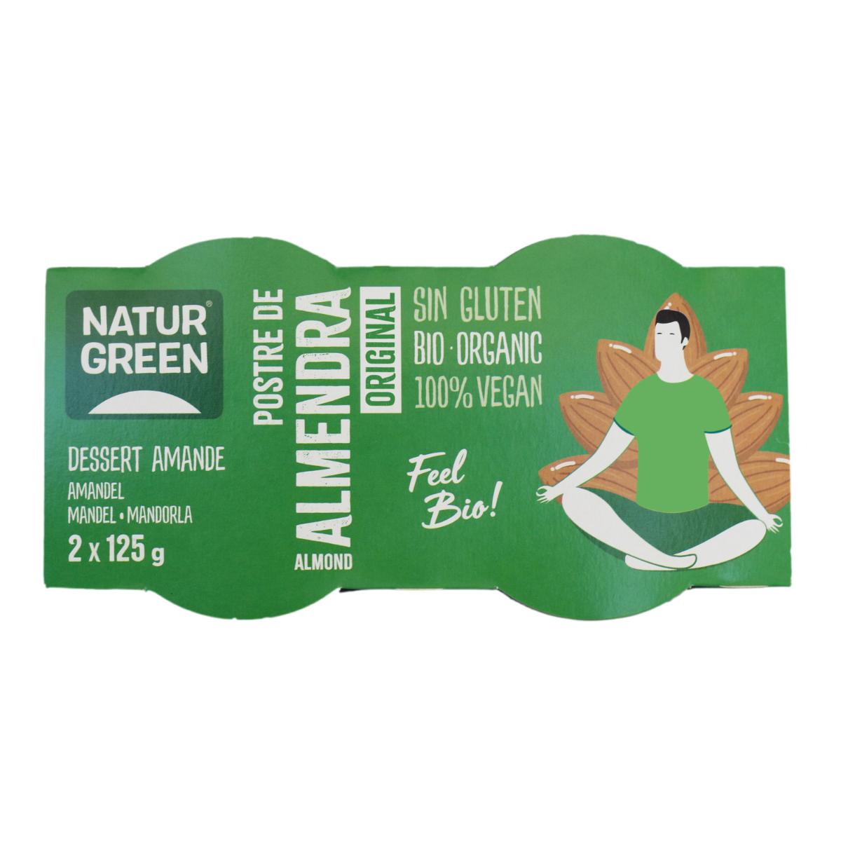 Postre de Almendra Vanilla NaturGreen, 2 X 125 g