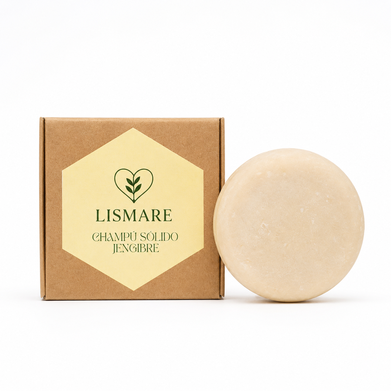 Champú sólido de Jengibre para cuero cabelludo seco, cabello débil y sin brillo- 75 g -Lismare_0