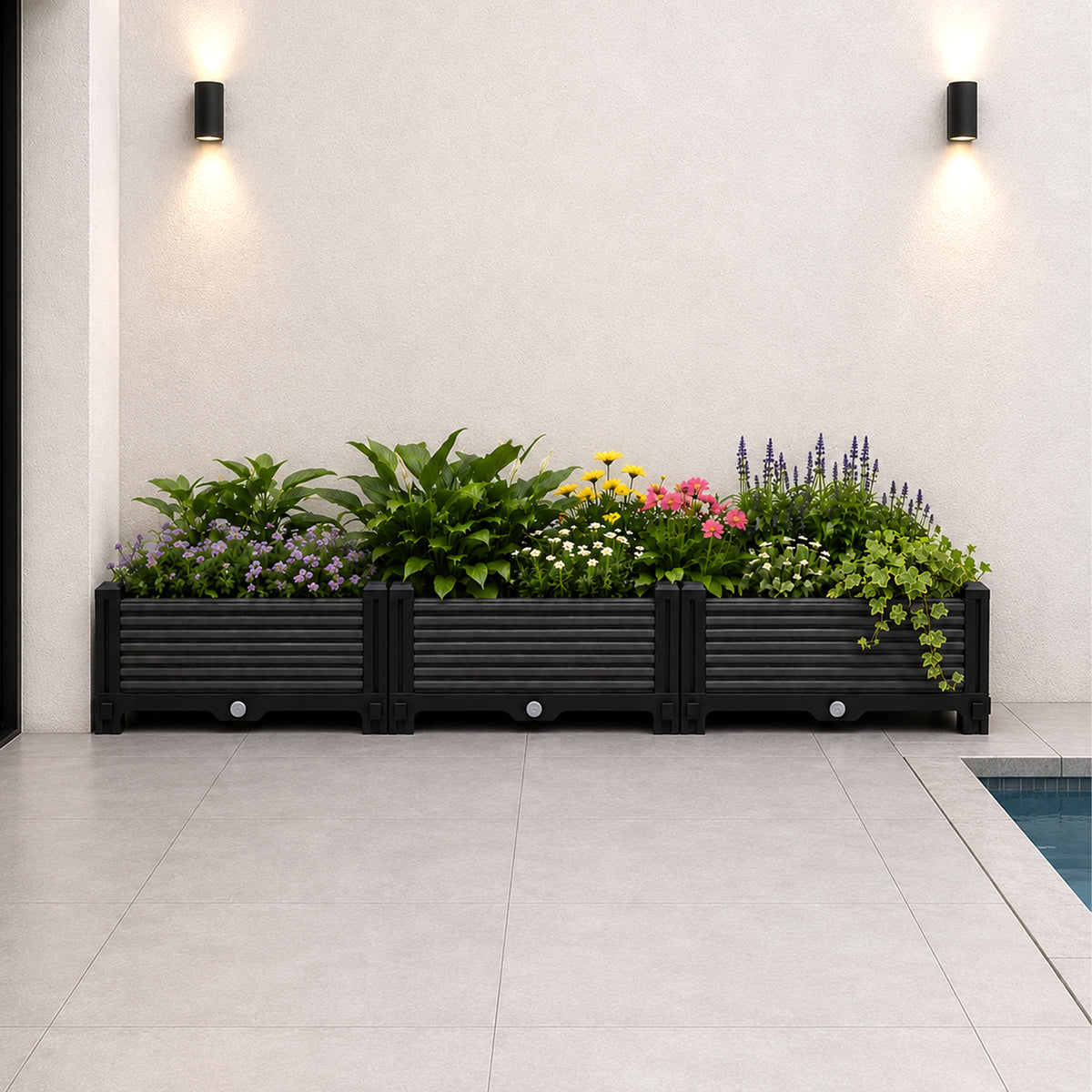 Jardinera Elevada 120x40x22cm Nyana Garden | Modular | Drenaje | Fácil Montaje_5