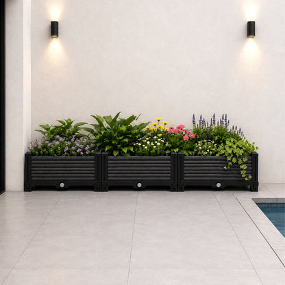 Jardinera Elevada 120x40x22cm Nyana Garden | Modular | Drenaje | Fácil Montaje_5