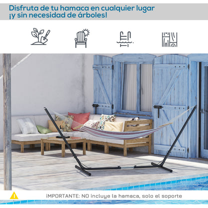 Outsunny Soporte Para Hamaca Jardín Ajustable Estructura De Metal_5