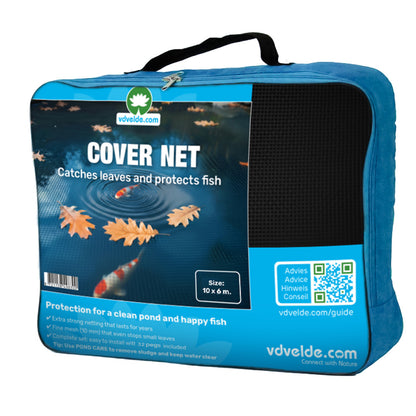 Cover Net Red Estanque 10x6m - Malla 10mm - Negro/verde - Con Estacas_2