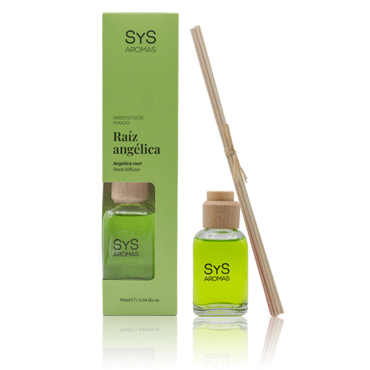 Ambientador Mikado de Raíz Angélica Origins SYS Aromas 90 ml | Aroma Herbal y Balsámico | Refrescante_0
