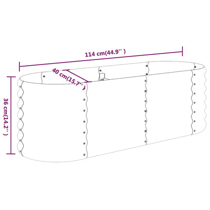 Jardinera Arriate Acero Galvanizado Gris 114x40x36 Cm_5