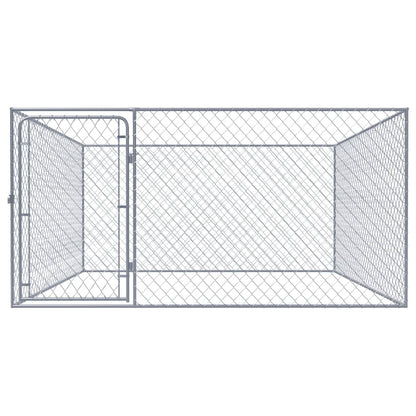 Perrera De Exterior De Acero Galvanizado 2x2x1 M_0