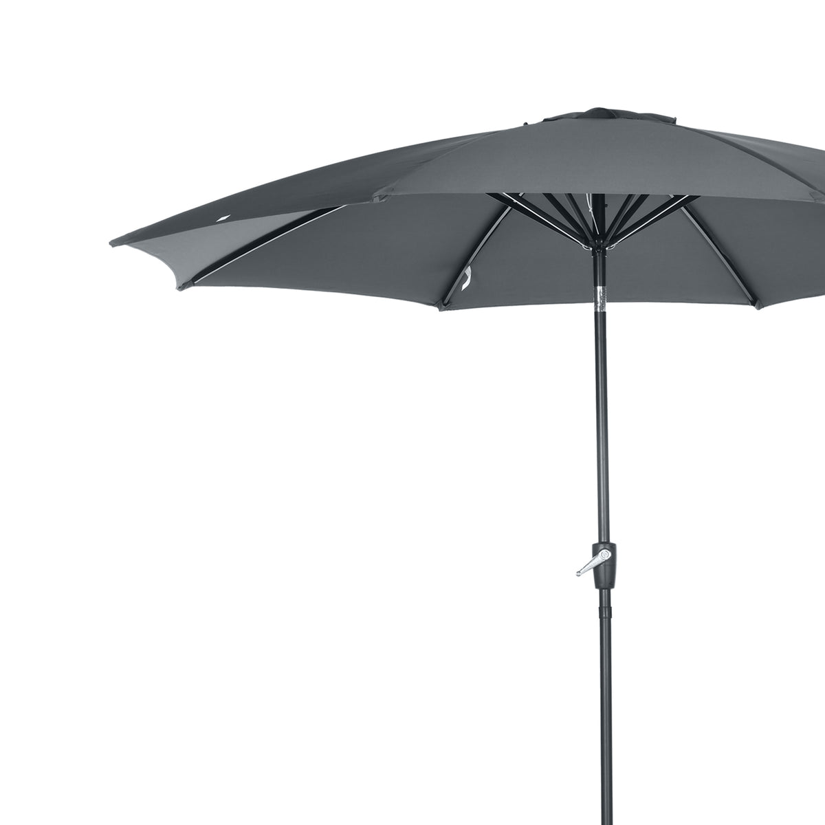 Outsunny Sombrilla De Jardín Ø300x252 Cm Con Manivela Techo Inclinable Gris_3