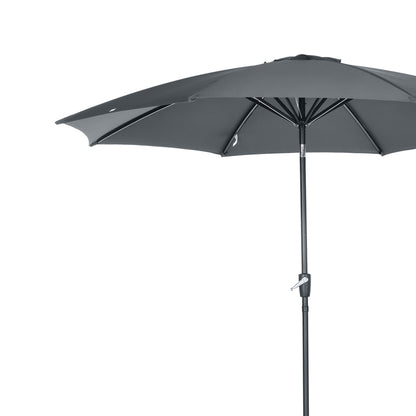 Outsunny Sombrilla De Jardín Ø300x252 Cm Con Manivela Techo Inclinable Gris_3