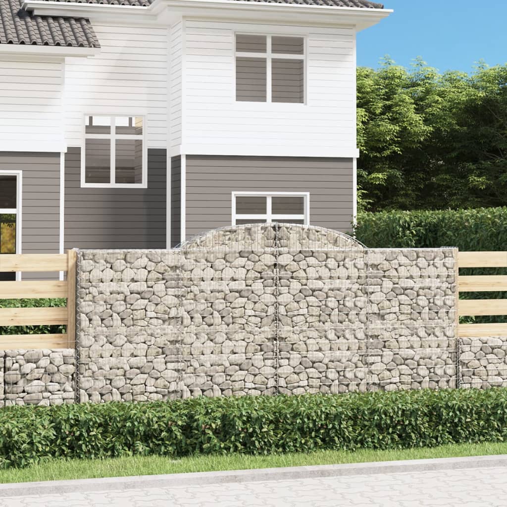 Cestas Gaviones 15 Uds Forma De Arco Hierro 300x50x140/160 Cm_1