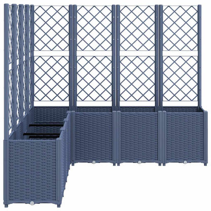 Jardinera Con Enrejado Pp Azul Gris 160x160x140 Cm_3