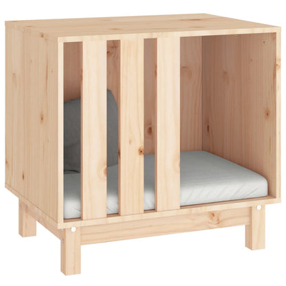Caseta Para Perros Madera Maciza De Pino 60x45x57 Cm_5
