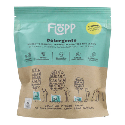 Detergente Ropa BIO Eco Pack Flopp 16 cápsulas