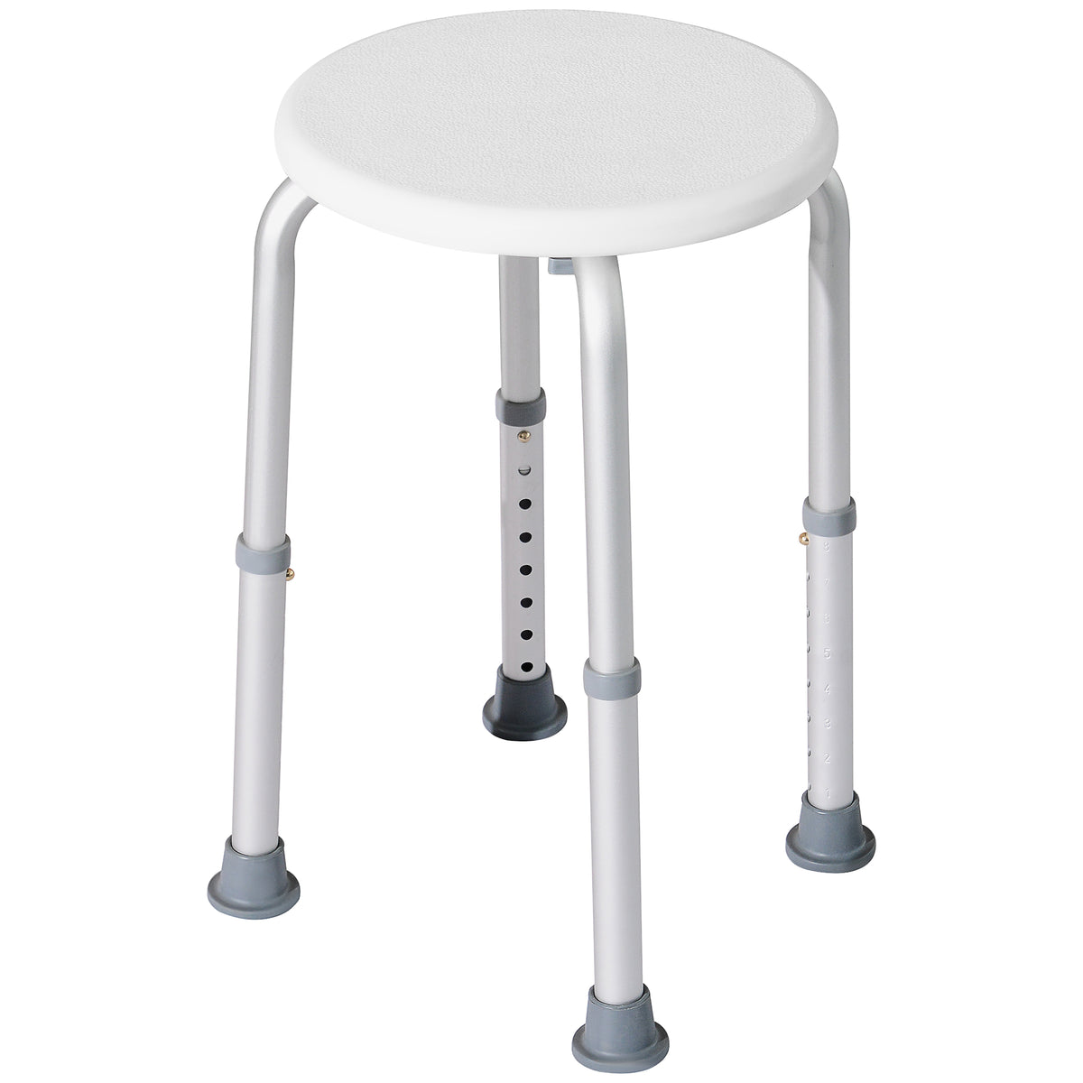 Homcom Taburete De Ducha Con Altura Regulable Antideslizante Carga 136 Kg_0
