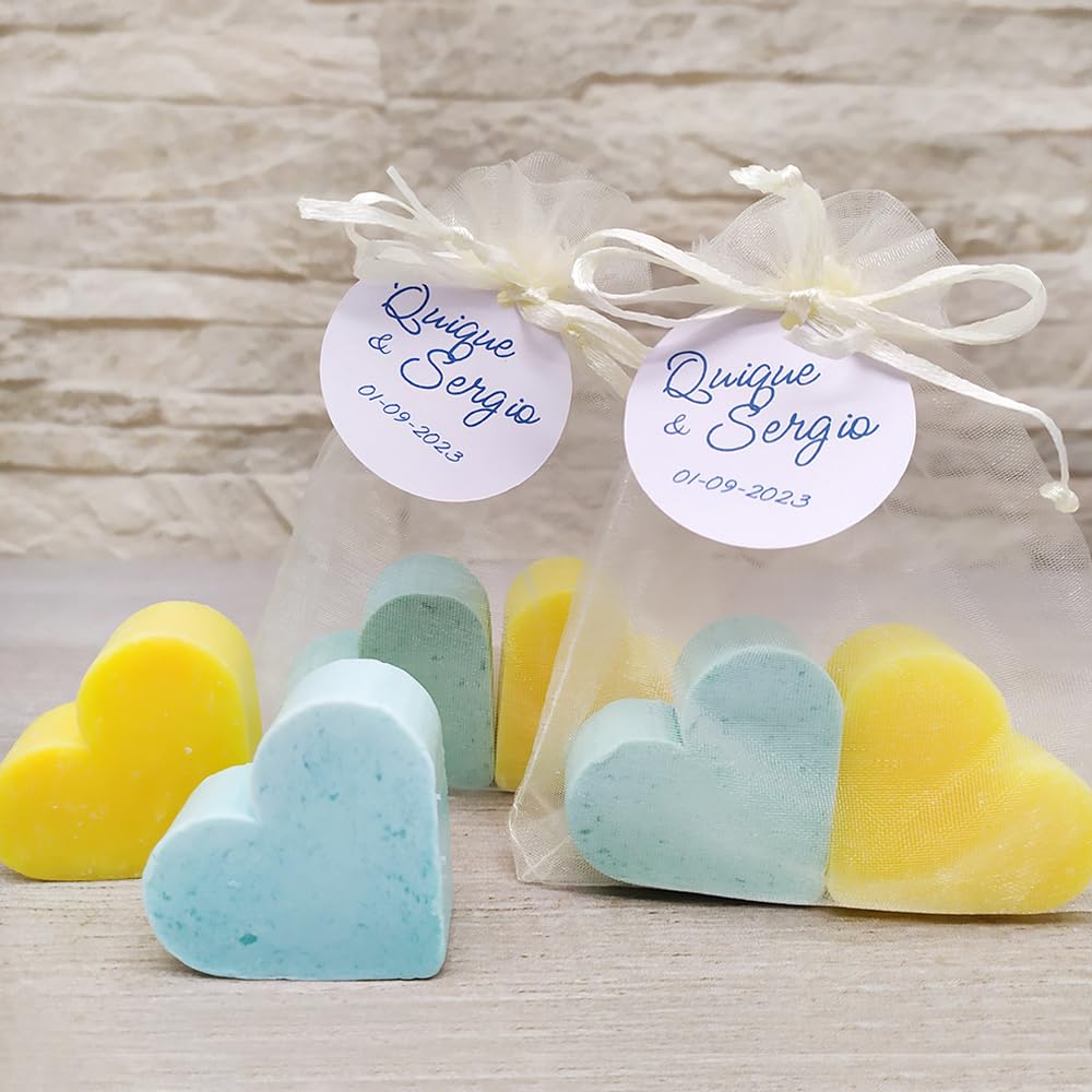 25 Jabones Aromáticos Con Forma De Corazón - Detalle Para Invitados De Eventos. Jabón Glicerina Con Aroma A Flor De Loto_5