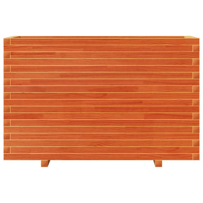 Jardinera Madera Maciza De Pino Marrón Cera 110x40x72 Cm_4