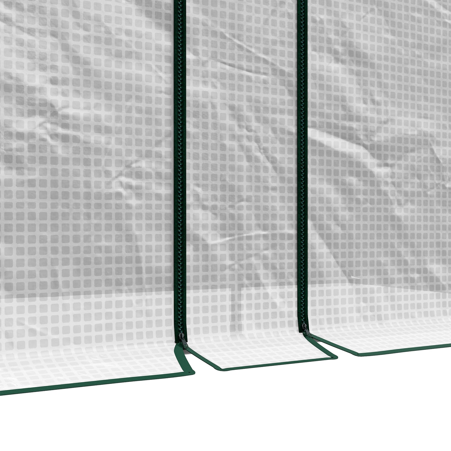 Outsunny Invernadero Pequeño Con 2 Puerta Con Cremallera 200x100x178 Cm Blanco_4