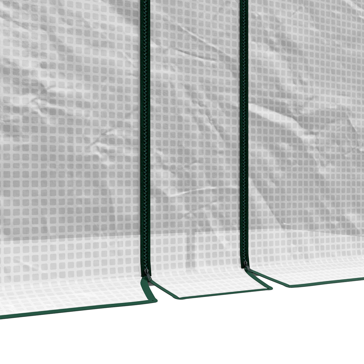 Outsunny Invernadero Pequeño Con 2 Puerta Con Cremallera 200x100x178 Cm Blanco_4