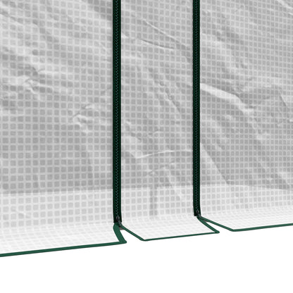 Outsunny Invernadero Pequeño Con 2 Puerta Con Cremallera 200x100x178 Cm Blanco_4