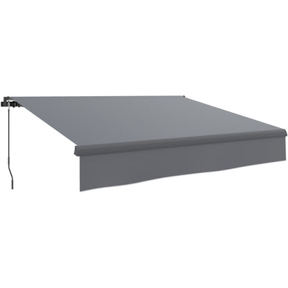 Outsunny Toldo Manual Retráctil 3x2 M Ajustable Con Manivela Protección Uv50+_0