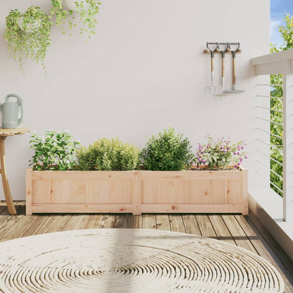 Jardinera De Madera Maciza De Pino 150x31x31 Cm_2