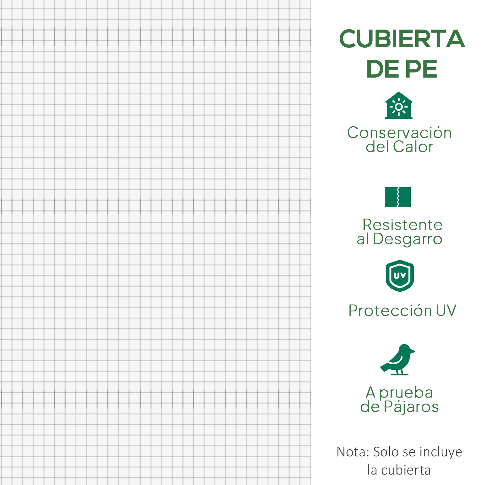 Outsunny Cubierta De Repuesto Para Invernadero 300x200x200cm Con 6 Ventanas_5