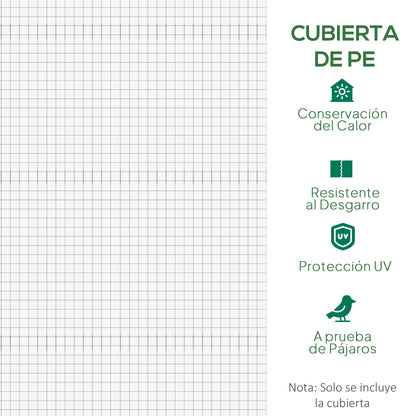 Outsunny Cubierta De Repuesto Para Invernadero 300x200x200cm Con 6 Ventanas_5