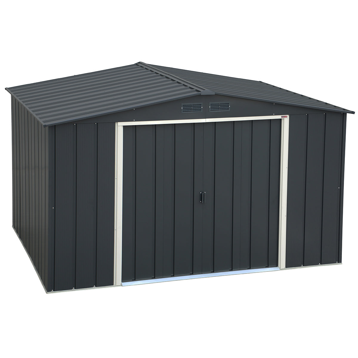 Duramax - Caseta Cobertizo Jardín - Eco Gandia 10x8 - Metal - Gris Antracita_1