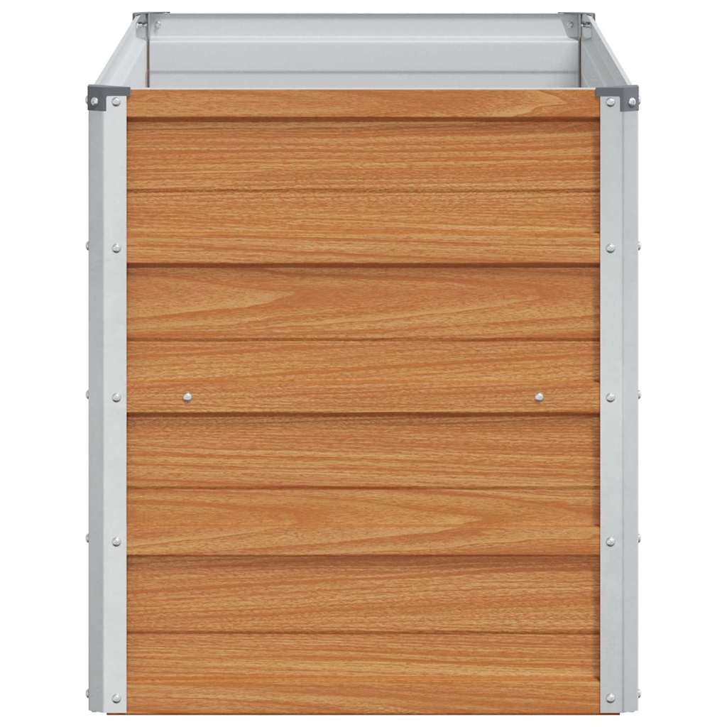 Arriate Elevado Marrón Claro 100 X 40 X 45 Cm Acero Galvanizado_5