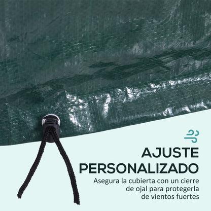 Outsunny Funda Protectora Para Muebles Rectangular 235x190x90 Cm Verde_5