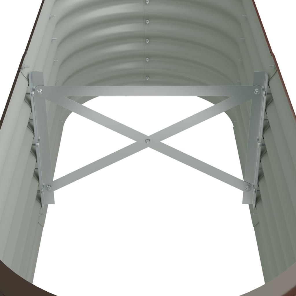 Jardinera Acero Galvanizado Marrón 114x40x36 Cm_4